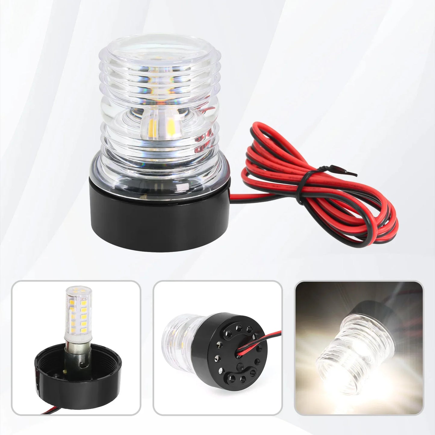 12V Marine Navigation Light LED Anchor Light 360 Degree